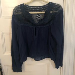 Blue Free people blouse